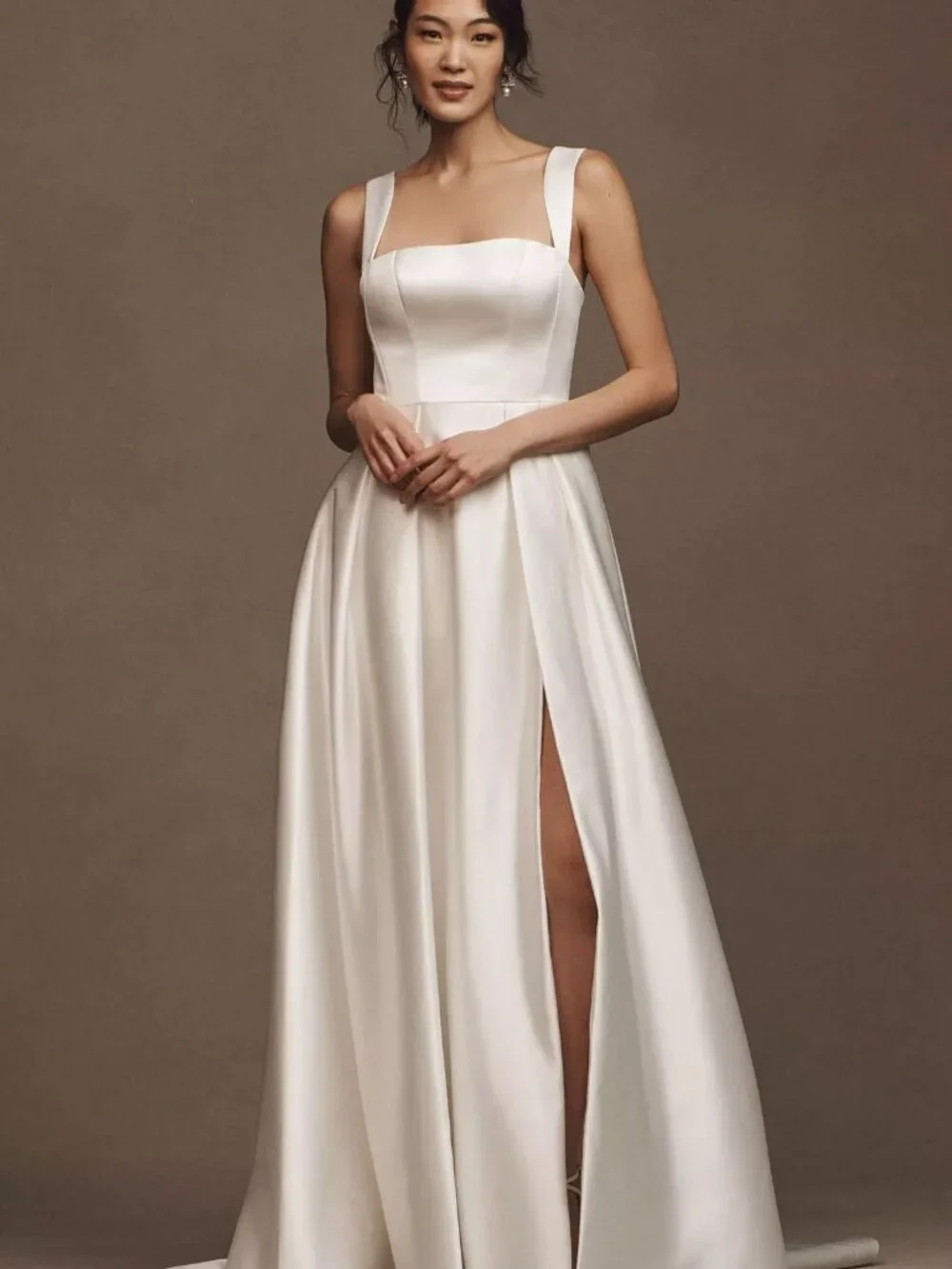 Jenny Yoo Clara Wedding Gown Size 8 Satin - Picture 1 of 7